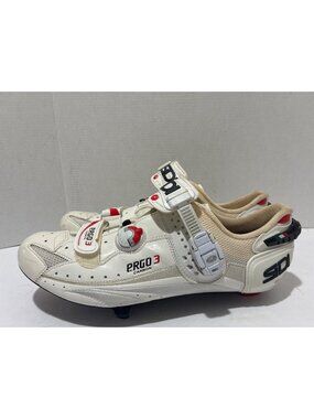 Sidi Ergo 3 Vent Carbon Road Cycling Shoes, Size 47/White, 3 Bolt, Outdoor/Sport